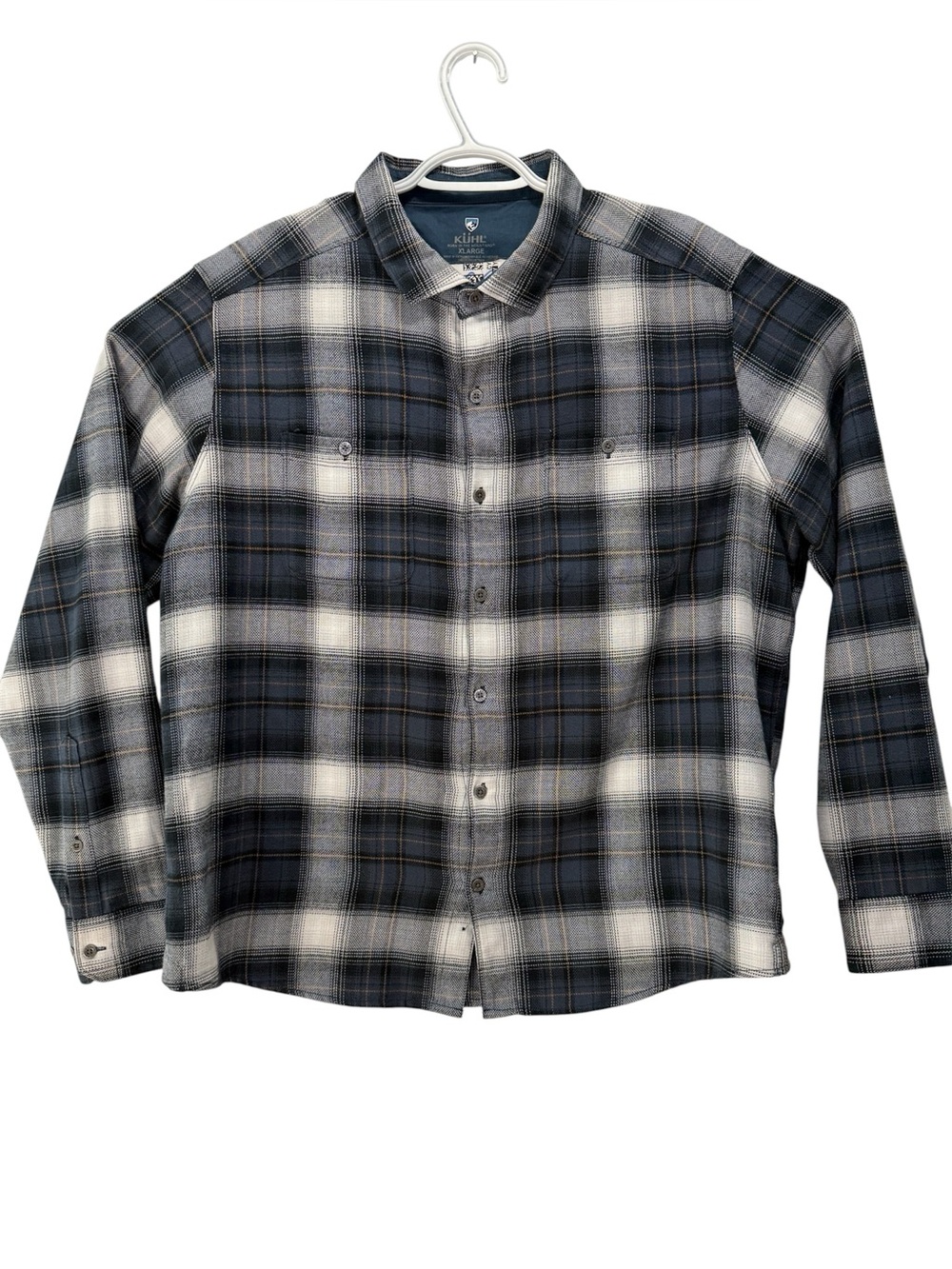 KUHL Men's Long Sleeve Plaid Flannel Shirt Born In The Mountains Mens XXL